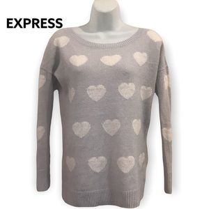 EXPRESS • Vintage • Hearts Sweater• Size S• EUC!